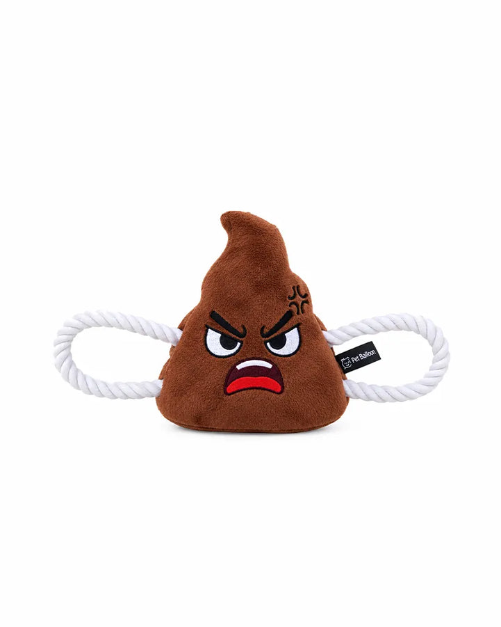 🔥New Arrivals🔥Poopy Face Squeaky Tug & Rope Dog Toy