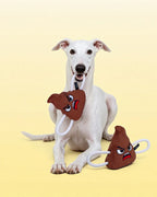 🔥New Arrivals🔥Poopy Face Squeaky Tug & Rope Dog Toy