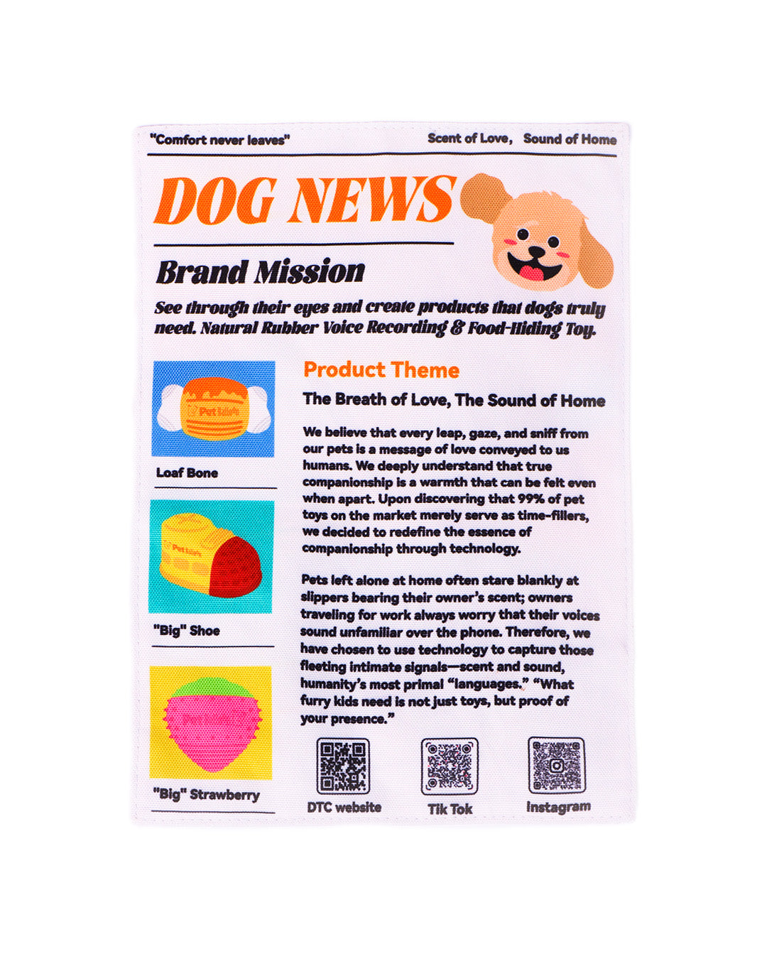 Dog Newspaper Squeak Toy (Single)